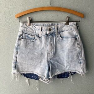 Old Navy | O.G. High Rise Acid Washed Decorative Pockets Jean Shorts